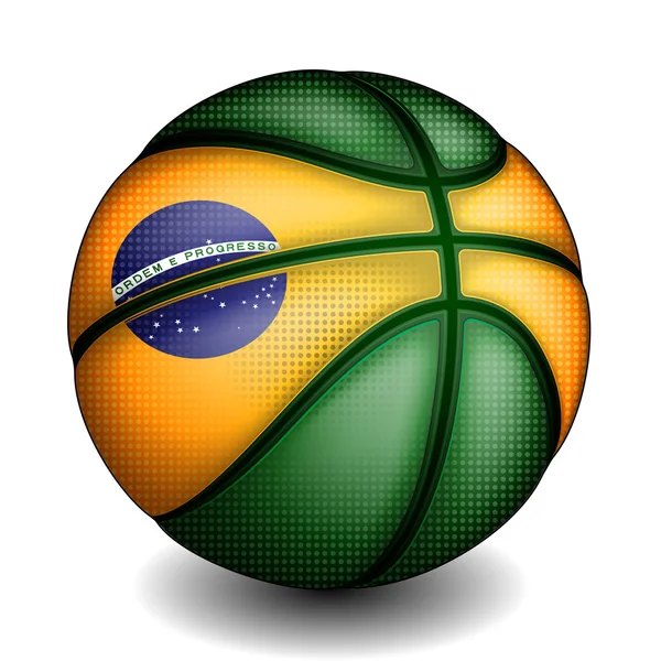 ブラジルのバスケット ボール — ストックベクタ