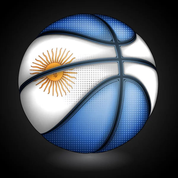 Balón canasta argentino — Vector de stock