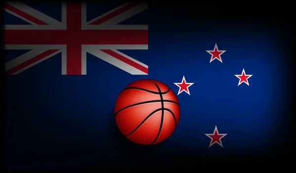 New Zealand basket ball — Stock Vector