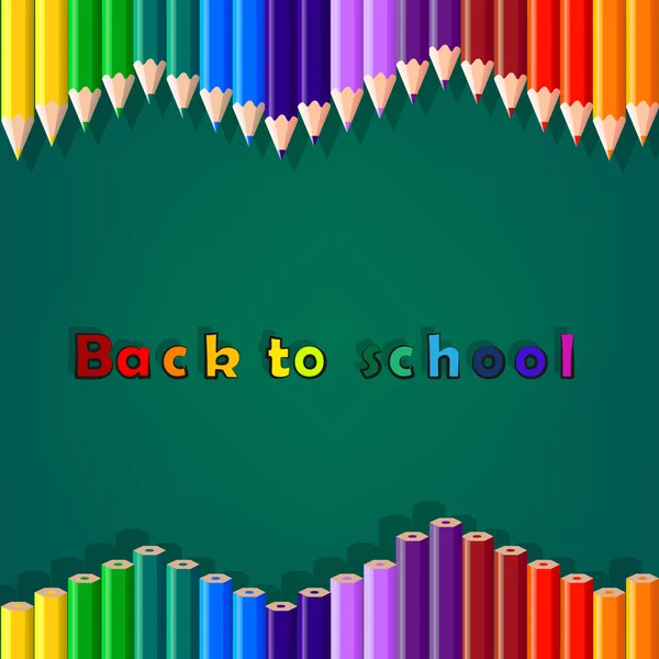 Back to school, colorful pencil — Stock Vector