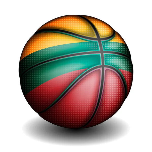 Balón de basket lituano — Vector de stock