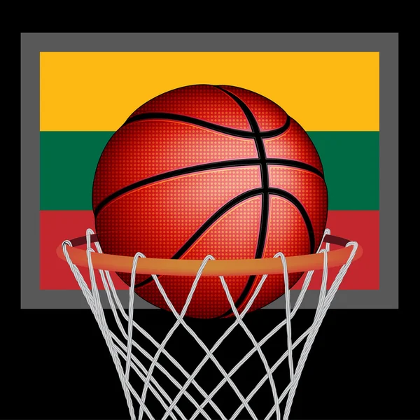 Lithuanians basket ball — Stock Vector