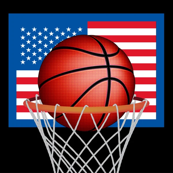 USA basket ball — Stock Vector