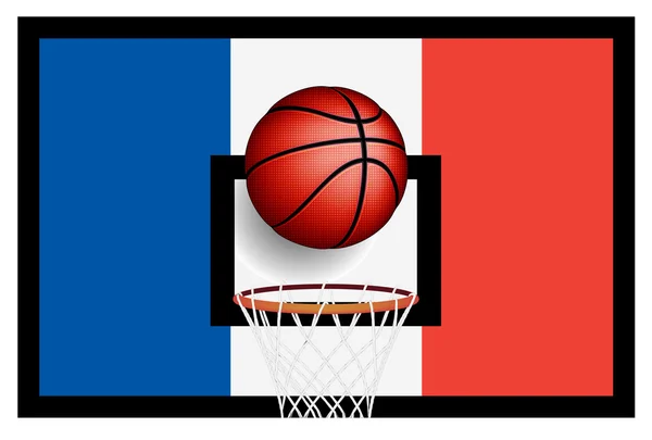 Balle de basket française — Image vectorielle