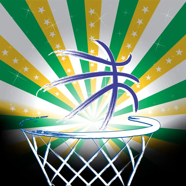 Brasilianischer Basketball — Stockvektor