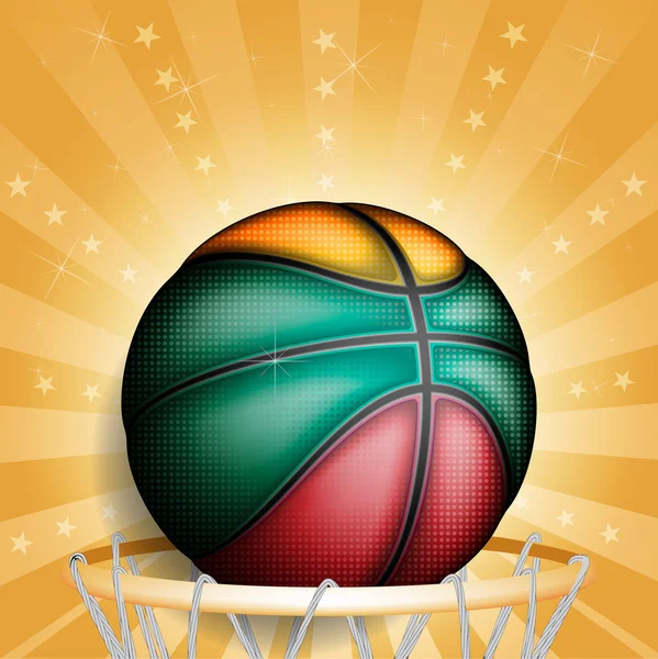 Lithuanians basket ball — Stock Vector