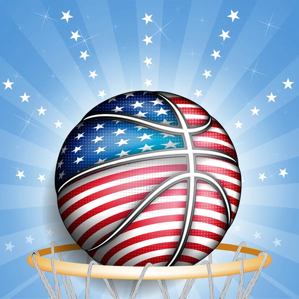 USA basket ball — Stock Vector