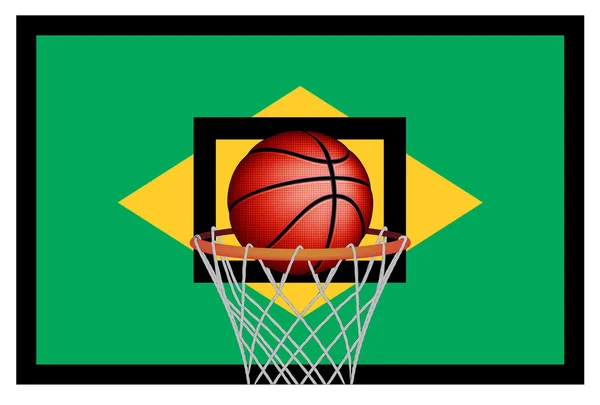 Бразильский баскетбол — стоковый вектор