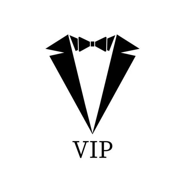 Suit Symbol Bow Tie Businessman Tuxedo Sign — 스톡 벡터