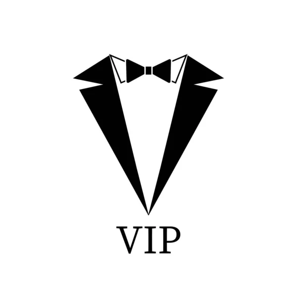 Suit Symbol Bow Tie Businessman Tuxedo Sign — 스톡 벡터