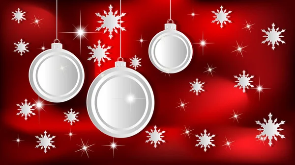 Christmas Vector Illustration Snowflakes Stars Ornaments Gráficos Vetores