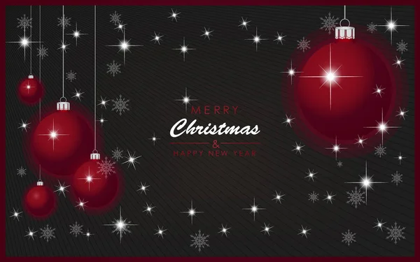 Merry Christmas Happy New Year Gift Card Background Golden Christmas — Vector de stock