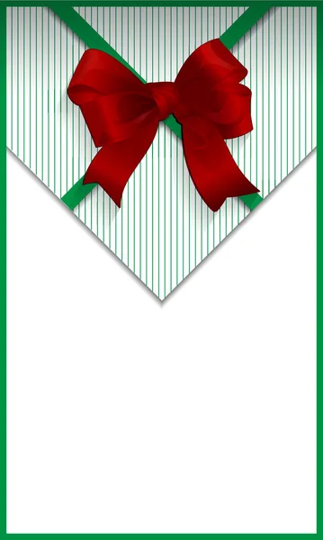 Christmas Greeting Card Background Satin Ribbon Bow Vector Invitation Holidays Royalty Free Εικονογραφήσεις Αρχείου