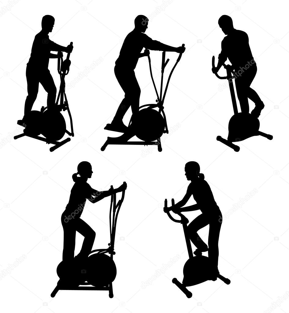 Silhouettes of fitness