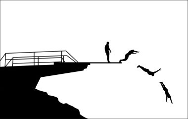 Dalış silhouettes