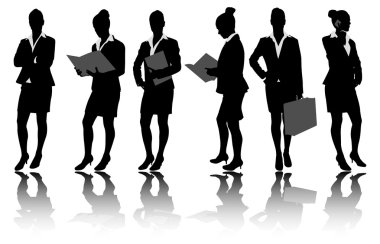 iş kadını silhouettes