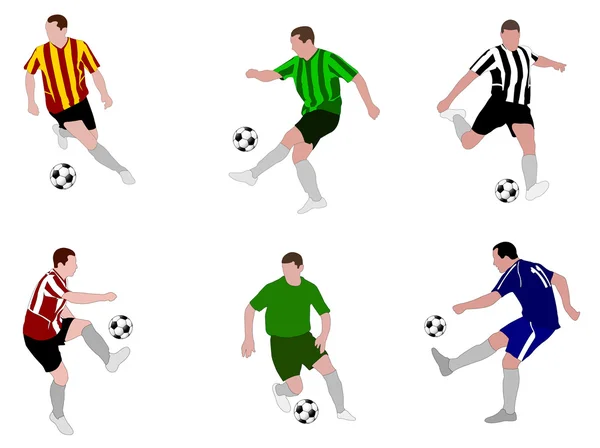 Soccer players illustration — Stock Vector