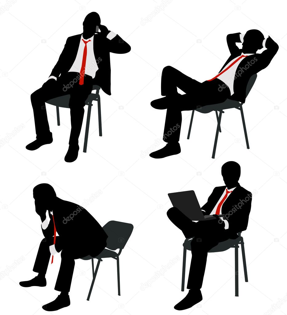 Businessman sitting on the chair