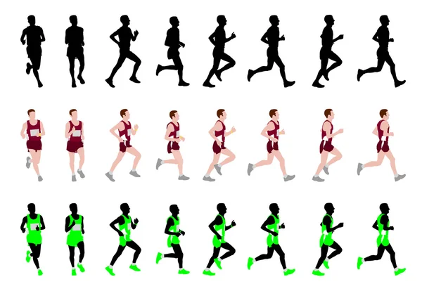 Corredor de maratona — Vetor de Stock