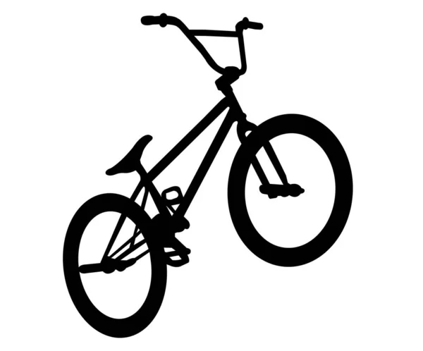 Bmx Bicycle Silhouette Symbol Icon Vector — Stock Vector