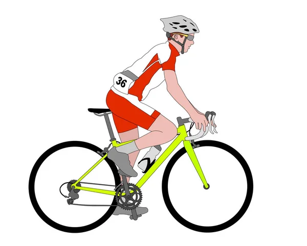 High Quality Race Bicyclist Silhouette Vector — Stock Vector