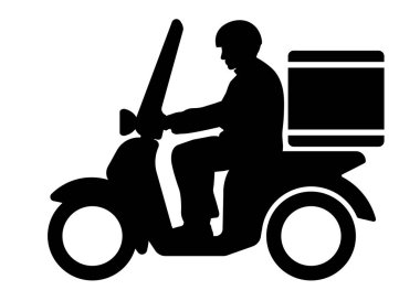 servis servis motosiklet simgesi - vektör çizimi