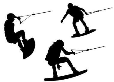 wake board skeç çizimi - vektör