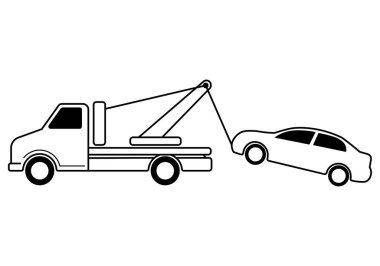 tow away sign, simple flat icon - vector