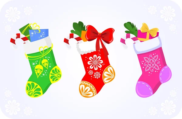 Vánoční ponožky Stock Ilustrace