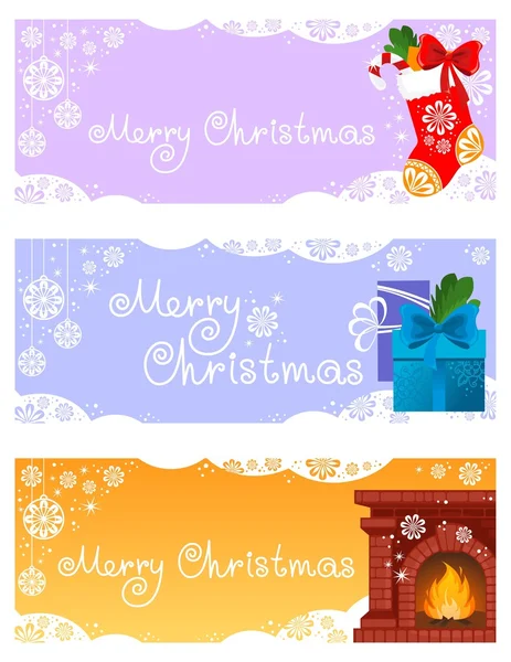 Christmas banner set — Stock Vector