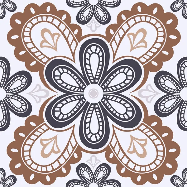 Floral naadloze kantpatroon — Stockvector