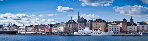 Piękna panorama miasta z gamla stan, Sztokholm, Szwecja — Zdjęcie stockowe