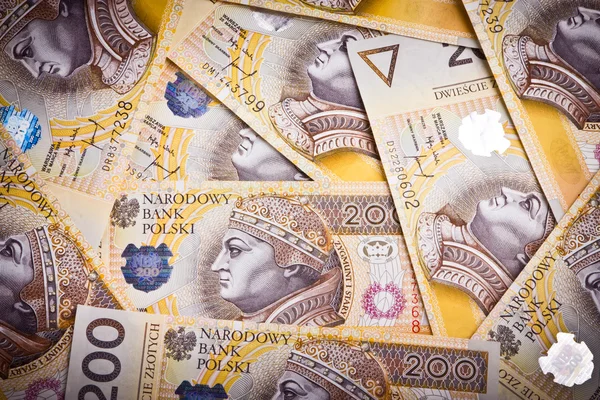 Background made from polish money banknotes — Stock Photo, Image