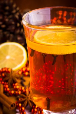 tarçın ve Noel anason mulled şarap yıldız