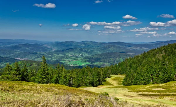 Blick vom Wanderweg auf den Pilsko-Gipfel vom beskidy-Gebirge, polan — Stockfoto
