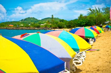 Saint Lucia, Karayip Adaları 'ndaki güzel plaj