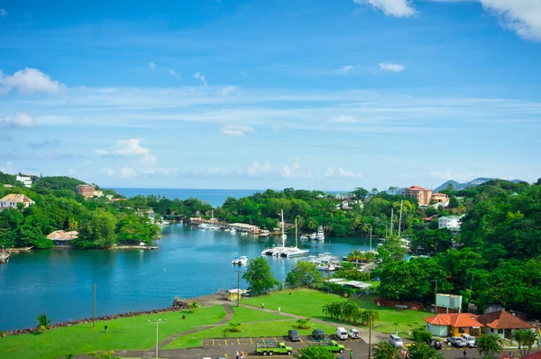 Vacker utsikt över saint lucia, karibiska öarna — Stockfoto