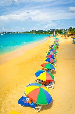 Saint Lucia, Karayip Adaları 'ndaki güzel plaj