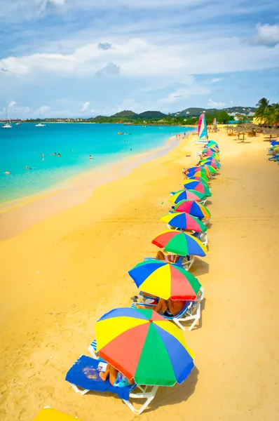 Hermosa playa en Santa Lucía, Islas del Caribe —  Fotos de Stock