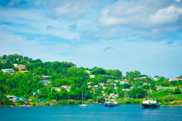 Krásný výhled na Svaté Lucii, karibské ostrovy — Stock fotografie