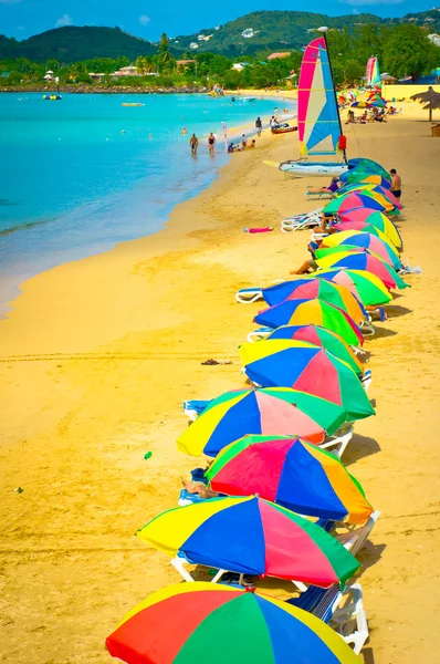 Piękna plaża w Saint Lucia, Karaiby — Zdjęcie stockowe