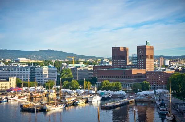 Una vista sul municipio di Oslo — Foto Stock