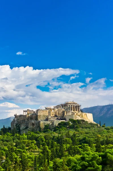 Υπέροχη θέα της αρχαίας ακρόπολης, Αθήνα, Ελλάδα — Φωτογραφία Αρχείου