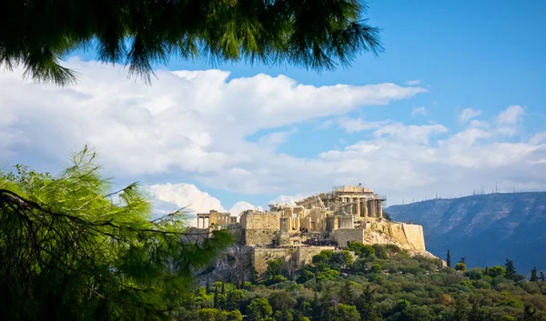 Vacker utsikt över antika Akropolis, Aten, Grekland — Stockfoto