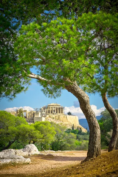 Antik acropolis, Atina, Yunanistan'ın güzel manzarasını — Stok fotoğraf