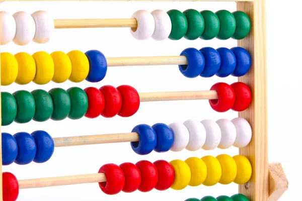 Abacus brinquedo para criança isolada em fundo branco — Fotografia de Stock