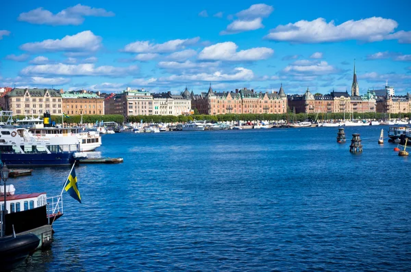 Een weergave van oude stad van stockholm, Zweden — Stockfoto