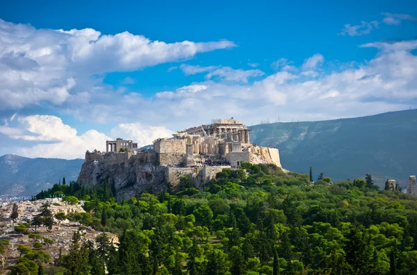 Υπέροχη θέα της αρχαίας ακρόπολης, Αθήνα, Ελλάδα — Φωτογραφία Αρχείου