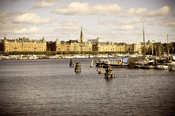 Blick auf Stockholms Altstadt, Schweden — Stockfoto