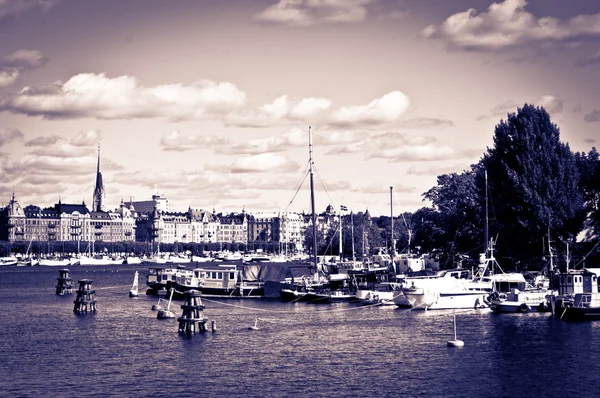 Una vista de la ciudad vieja de Estocolmo, Suecia —  Fotos de Stock
